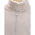 Beige Cashmere Bomber
