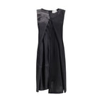 Black Acetate Casual Dress