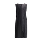 Black Acetate Casual Dress