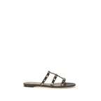 Brown Calf Leather Bos Taurus Flat Sandals