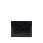 Black Leather Clutch Bag