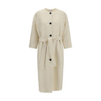 Cream Fleece Wool Coat