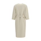 Cream Fleece Wool Coat