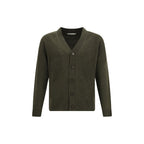 Green Fleece Wool Cardigan