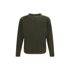 Green Fleece Wool Cardigan