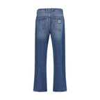 Blue Cotton Relaxed Fit Jeans