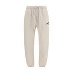 Beige Cotton Athletic Pants