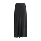 Black Acetate Midi Skirt