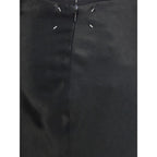 Black Acetate Midi Skirt