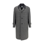 Gray Fleece Wool Coat