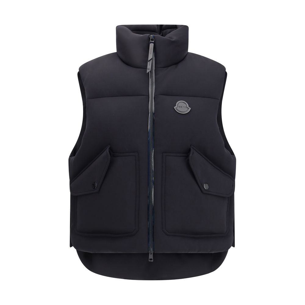 Black Polyamide Sleveless Jacket