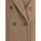 Beige Fleece Wool Coat