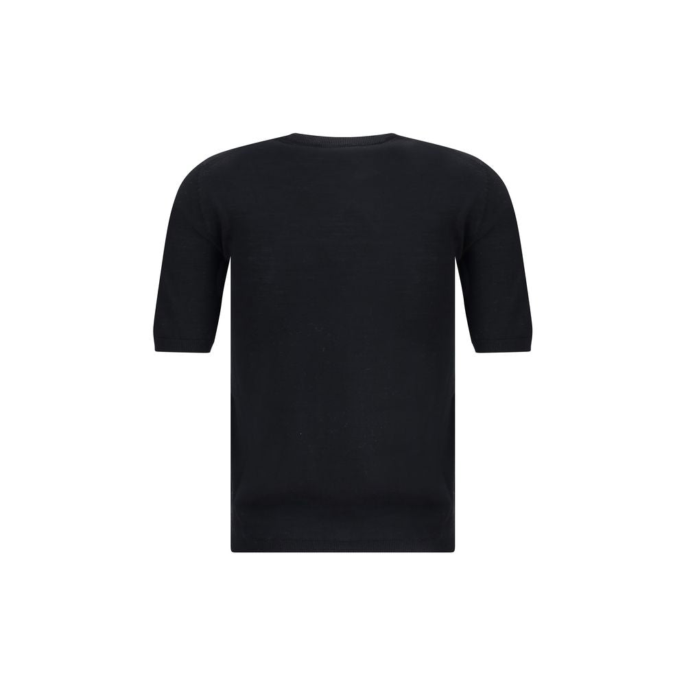 Black Fleece Wool Top