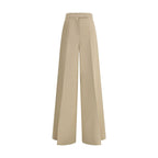 Beige Cotton Casual Pants