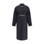 Black Fleece Wool Coat