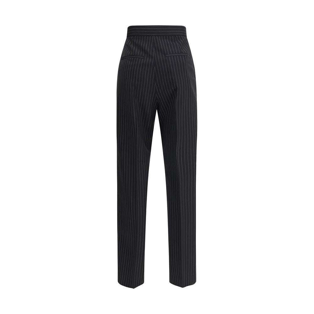 Black Fleece Wool Dress Pants