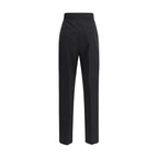 Black Fleece Wool Dress Pants