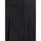 Black Fleece Wool Dress Pants