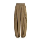 Beige Cotton Cargo Pants