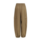 Beige Cotton Cargo Pants