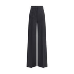 Black Fleece Wool Casual Pants