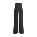 Black Fleece Wool Casual Pants