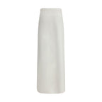 White Viscose Long Skirt
