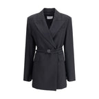 Black Fleece Wool Full-Length Jacket