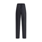 Black Fleece Wool Casual Pants