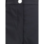 Black Fleece Wool Casual Pants