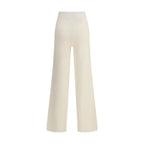 Cream Viscose Casual Pants