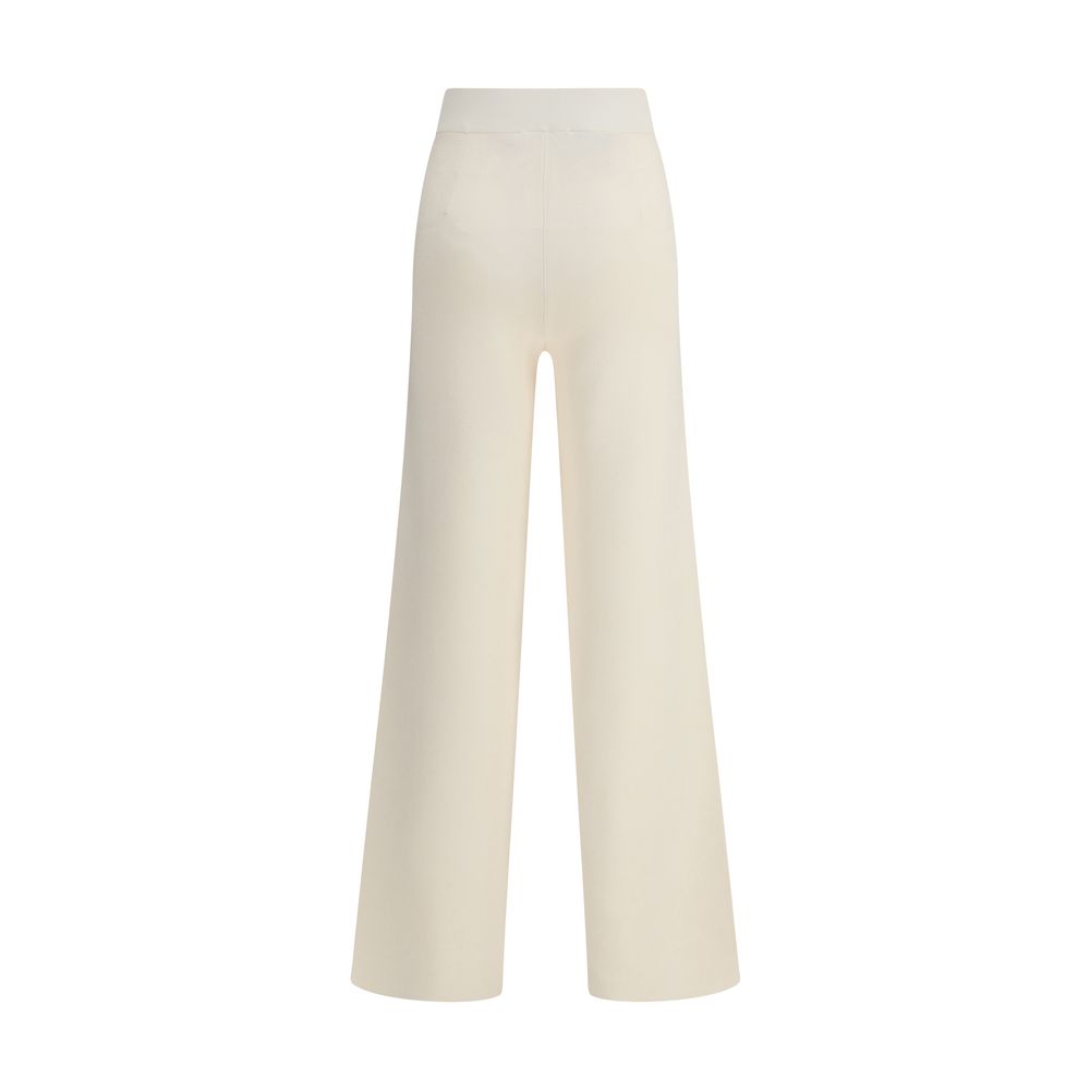 Cream Viscose Casual Pants
