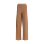 Brown Viscose Casual Pants