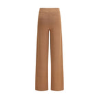 Brown Viscose Casual Pants