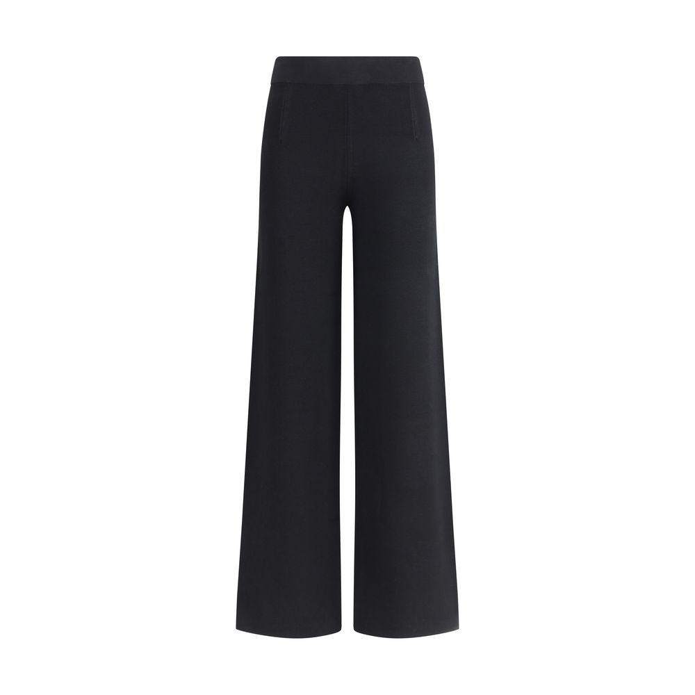 Black Viscose Casual Pants