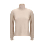 Beige Wool Turtleneck
