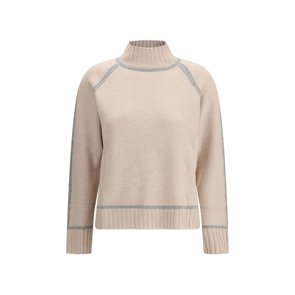 Beige Wool Turtleneck