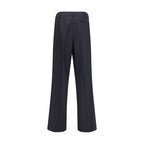 Gray Wool Casual Pants