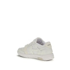 White Calf Leather Bos Taurus Low Top Sneakers