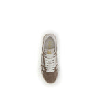 Beige Calf Leather Bos Taurus Athletic Sneakers