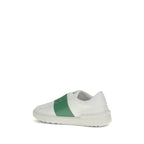White Calf Leather Bos Taurus Low Top Sneakers