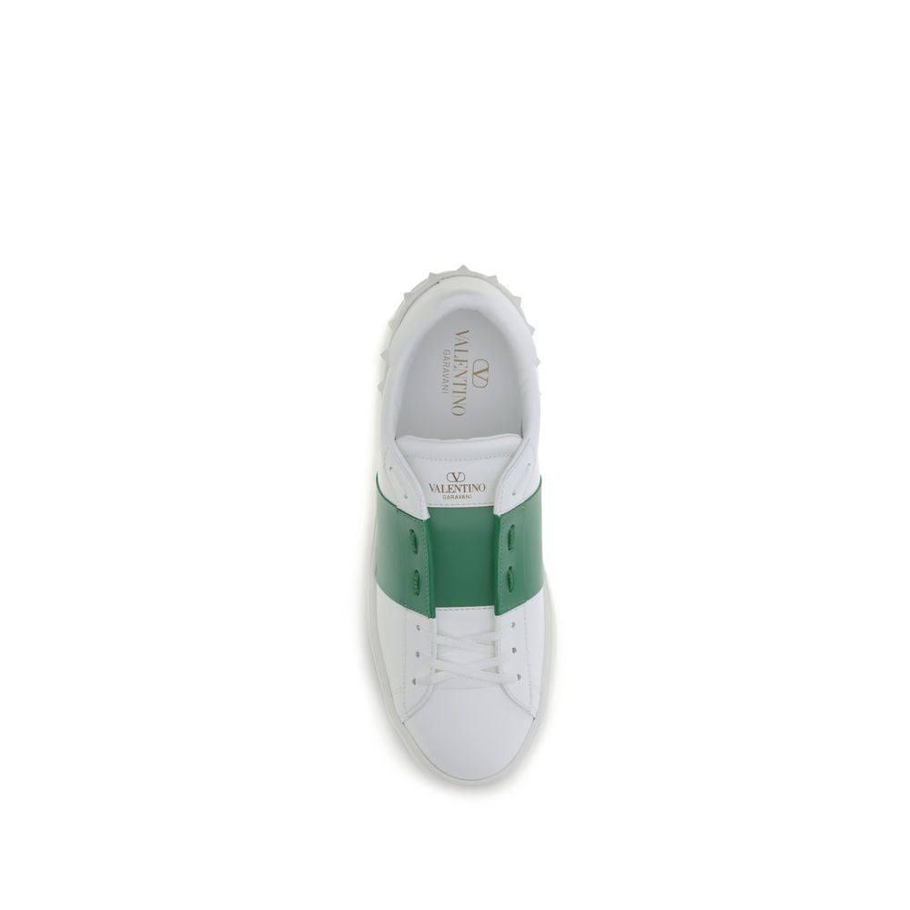 White Calf Leather Bos Taurus Low Top Sneakers