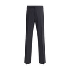 Black Viscose Casual Pants