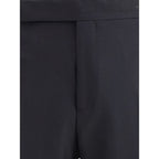 Black Viscose Casual Pants