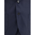 Blue Wool Two-Piece Suit