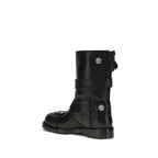 Black Calf Leather Bos Taurus Lace-Up Boots