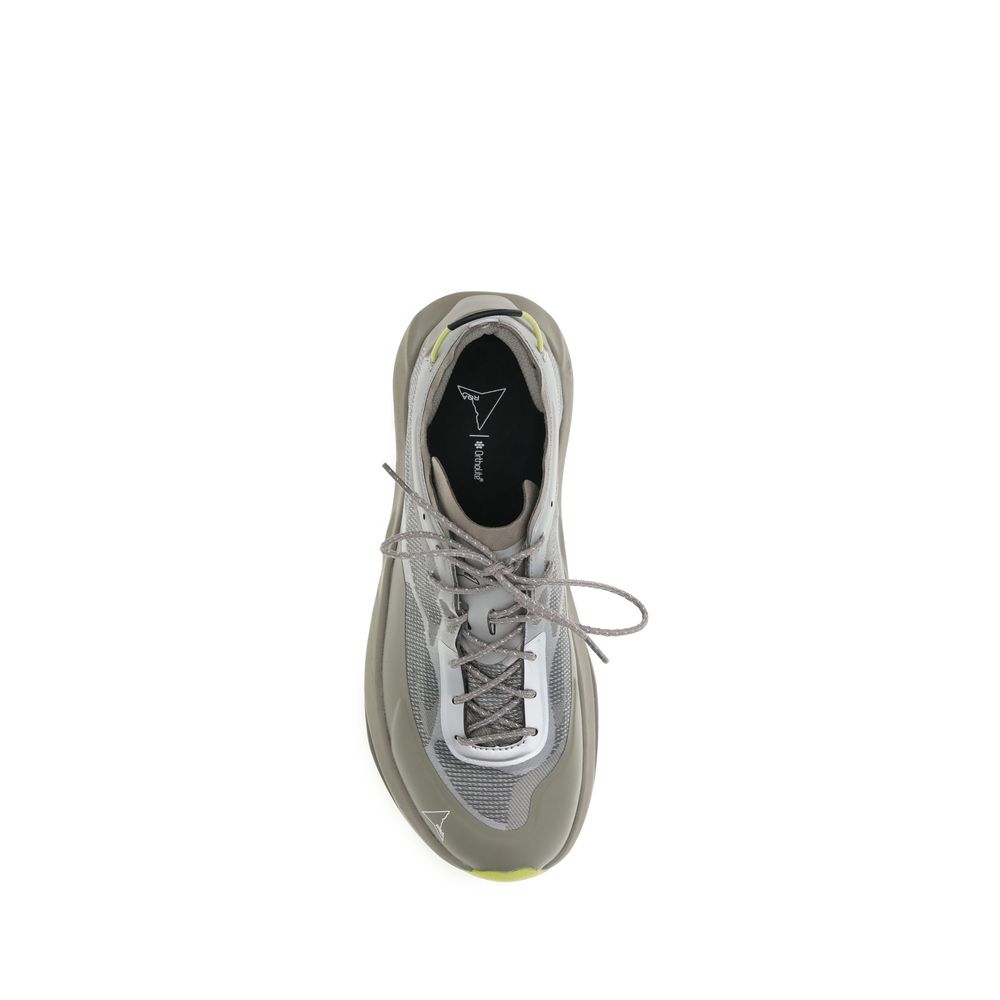 Gray Polyester Athletic Sneakers