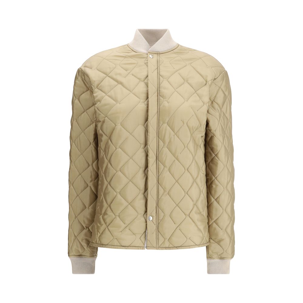 Beige Polyamide Bomber