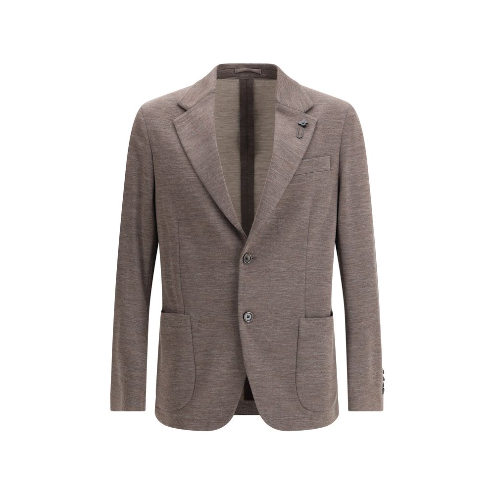 Brown Fleece Wool Blazer