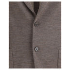 Brown Fleece Wool Blazer